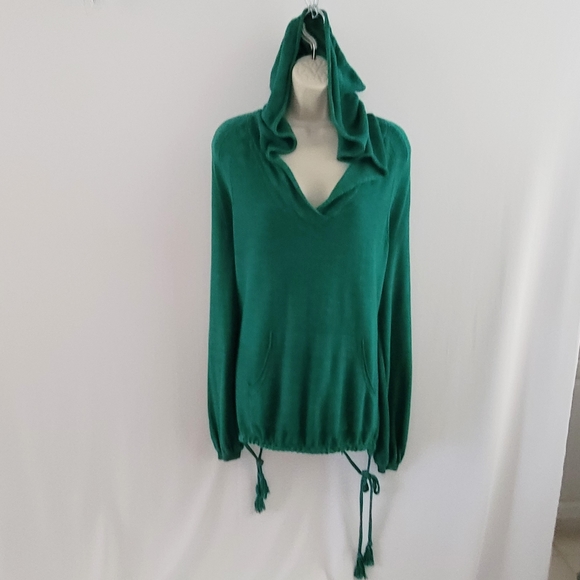 Free People Linen Rayon Sweater Hoodie Size S - Picture 1 of 8